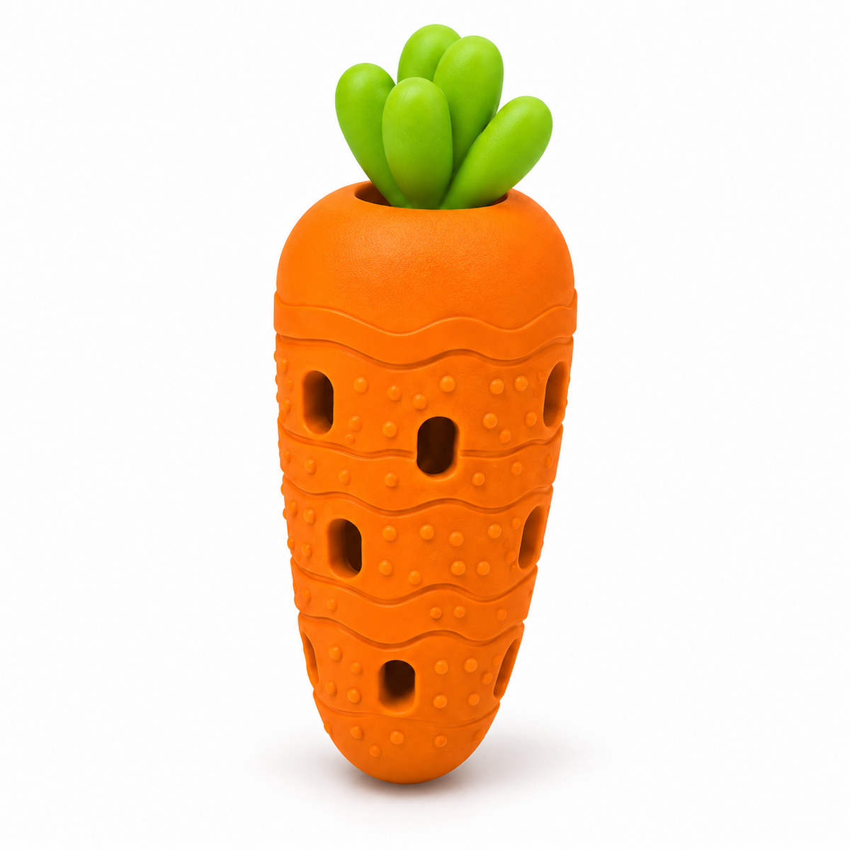 Orange Carrot Silicone Treat-Dispensing Dog Chew Toy