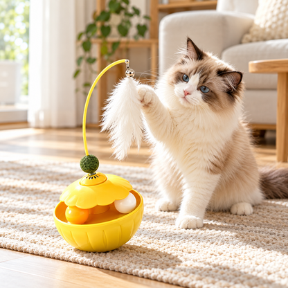 Yellow Upgraded Rocking Cat Toy