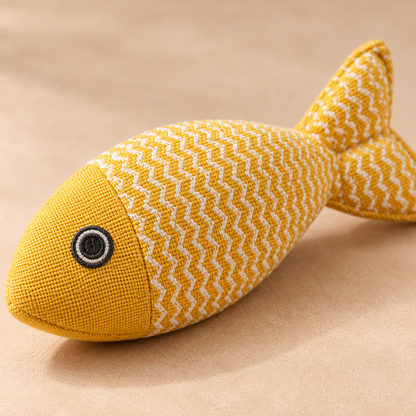 Yellow Catnip Fish Toy