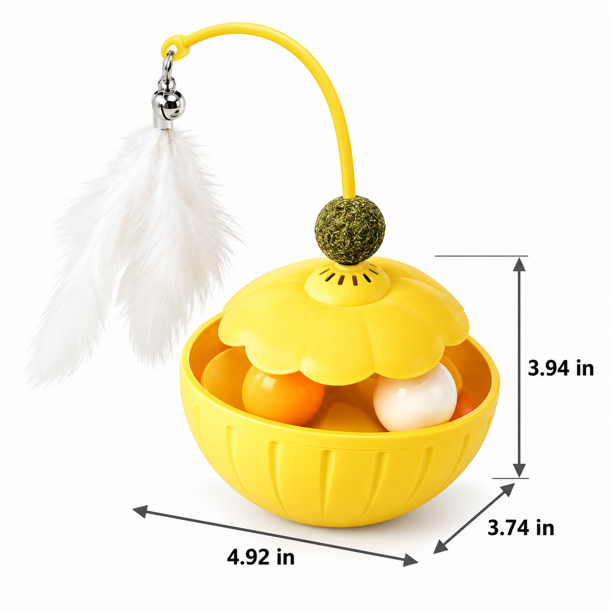Yellow Upgraded Rocking Cat Toy